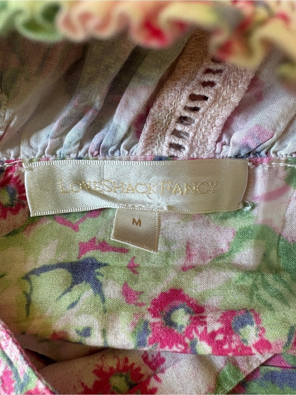 Love Shack Fancy Karsten Top and Naila Skirt Medium - Pink Floral - Picture 10 of 10